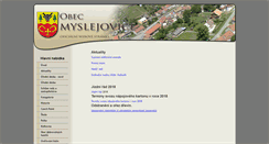 Desktop Screenshot of myslejovice.cz