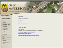 Tablet Screenshot of myslejovice.cz